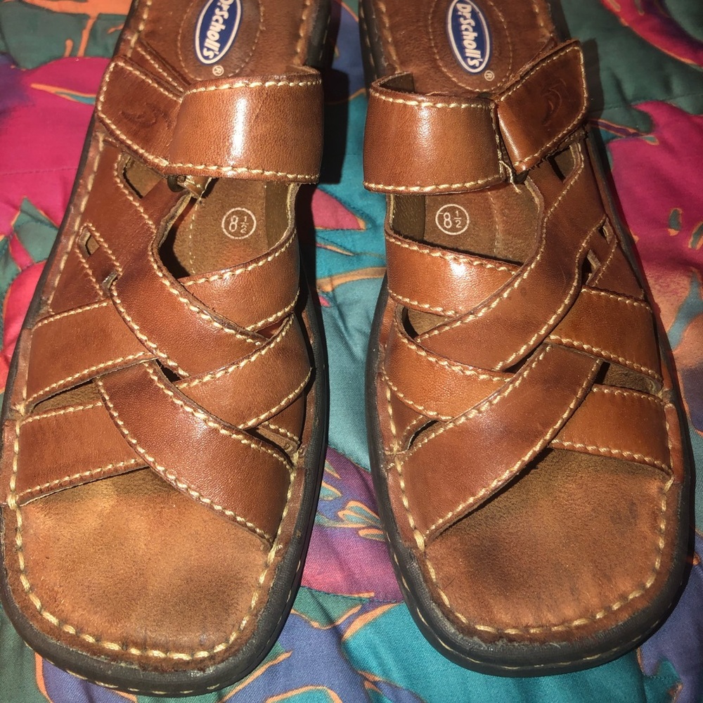 Slip on Leather Sandals